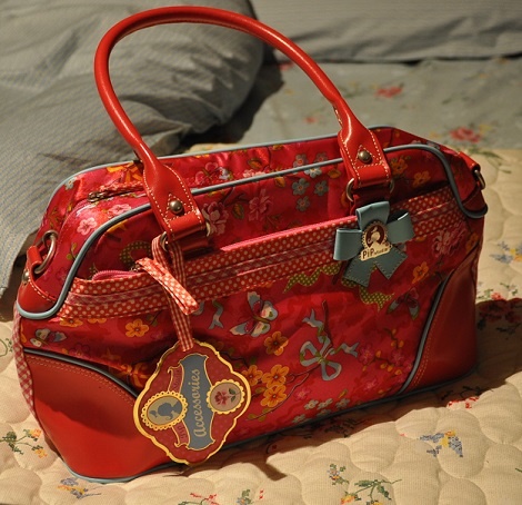 Pip tas rood carry all,kleur red,handtas