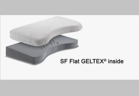 Kussen Swisflex flat 9 cm. geltex-inside, koel slapen