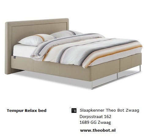 Tempur Relax bedkader met hoofdbord Fraame, stofkleur, Champagne,160, 180 x 200,210