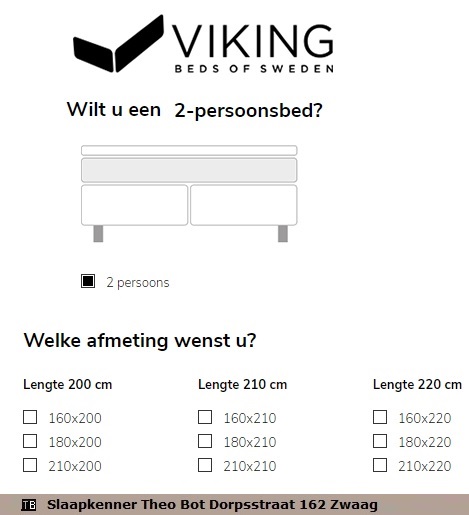  Viking boxspring bed-maat:tweepersoonsbed 160/180/200/210 breed x 200/210/220 cm lang kopen
