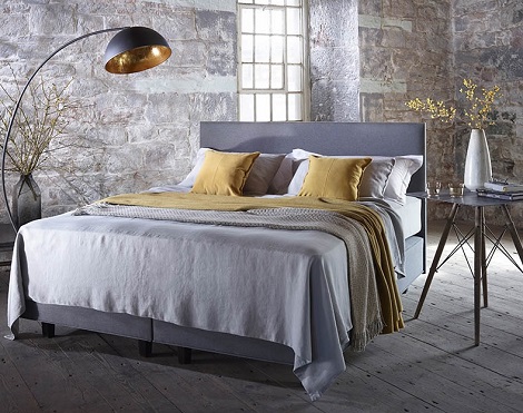 Visping boxspring kwaliteit met natuurmatras