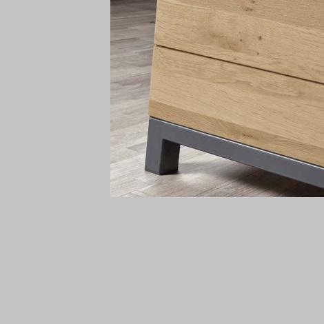 Bed Trapani hout,industrial, fraime grijs