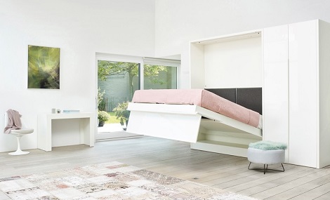 Opklapbed kopen met kast wit ,ventura loft boone