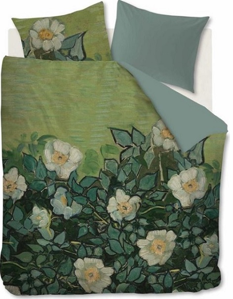 Dekbedovertrek van gogh wild roses green, bloemen