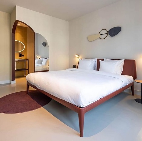 auping bed Essential kopen hoorn zwaag, rusty red tweepersoonsbed, comforthoogte
