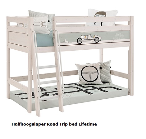 Halfhoogslaper bed met raceauto met racecircuit, lifetime road trip kopen