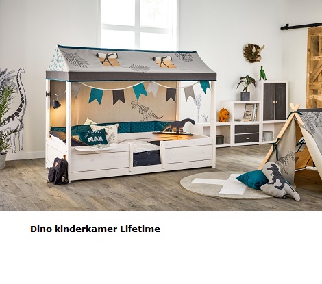 Dino bed 90x200, doorgroeikamer jongen, tent, 4in1kamer kopen lifetime