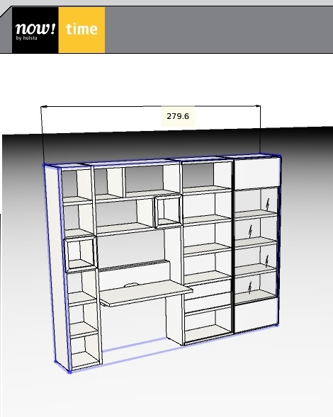 Bureau, boekenkast, thuiswerken,werkplek, maatwerk Hulsta