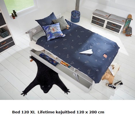 Bed 120 breed, hout, bedlade, tienerbed, twijvelaar 120x200cm. kopen