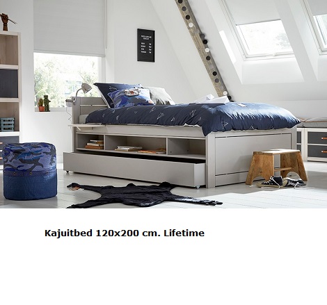 kajuitbed op 120 breed, XL, twijvelaar, hout, bergruimte, bedlade kopen