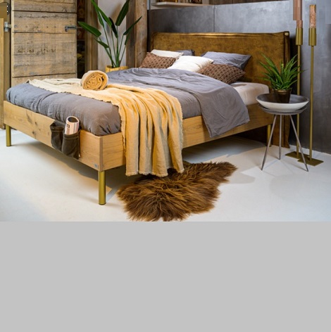 steel en stockings bed kopen goudkleur stopf poten, hout design vrouwen