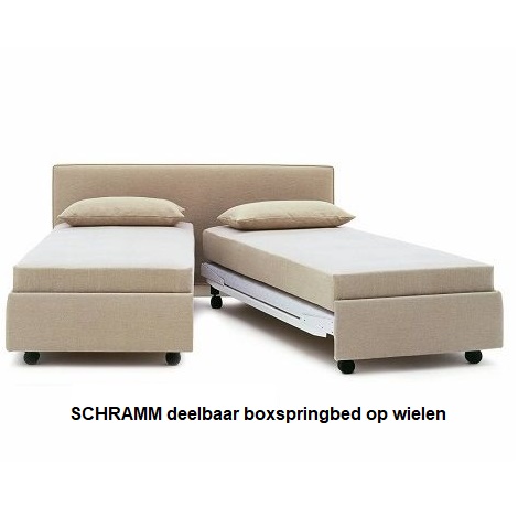 Deelbaar boxspring bed op wielen 160x200,180x200,200x200, 200x210cm.