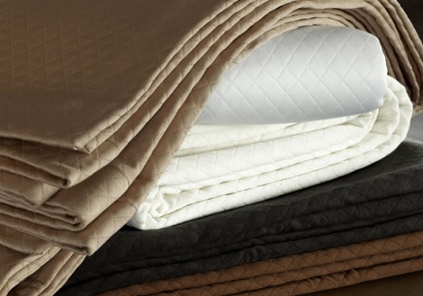 Sprei Elegance,satijn, Kleur:taupe,wit,antracite,sand van Dyck